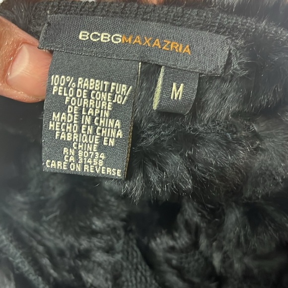 VINTAGE BCBG RABBIT FUR JACKET - Picture 6 of 6